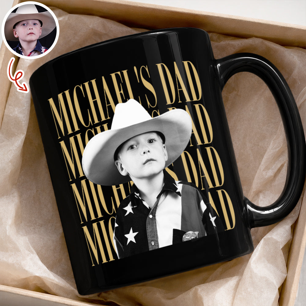 Personalized Black Mug Custom Photo Gift for Dad & Mom HN590 - Black Mug GradoCreations