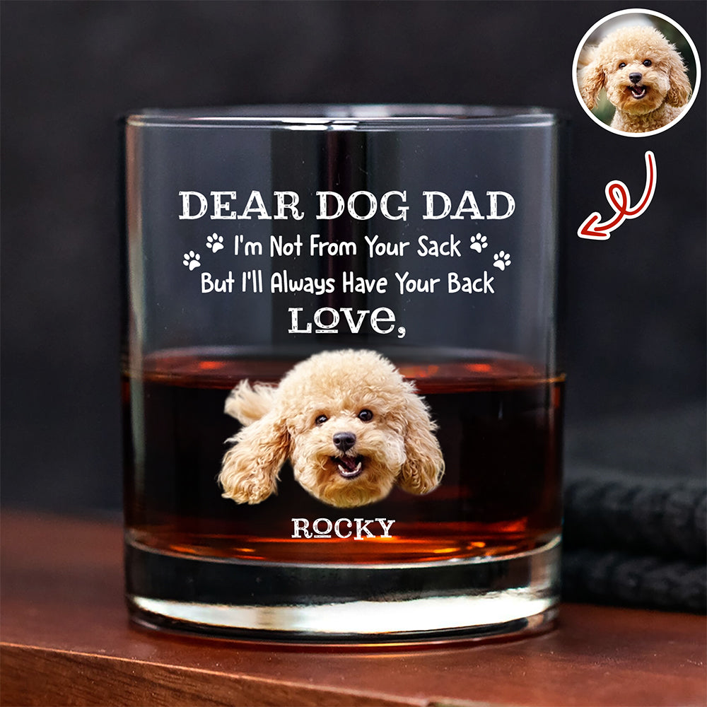 Personalized Photo Rock Glass Custom Gift for Dog Dad HN590 - Print Rock Glass GradoCreations