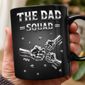 Personalized Fist Bump Black Mug Custom Name Gift for Dad HN590 - Black Mug GradoCreations