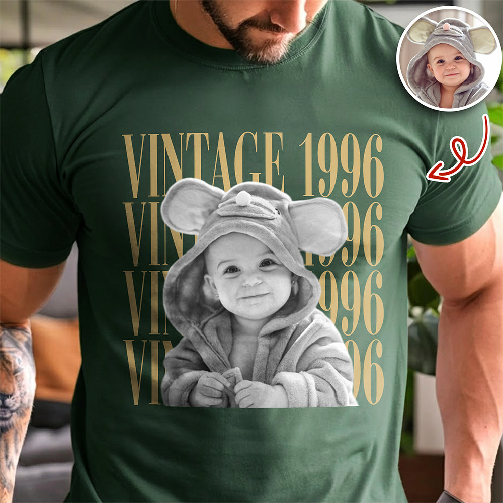 Custom Photo Year Comfort Shirt Personalized Gift for Mom/Dad Comfort Shirt GradoCreations