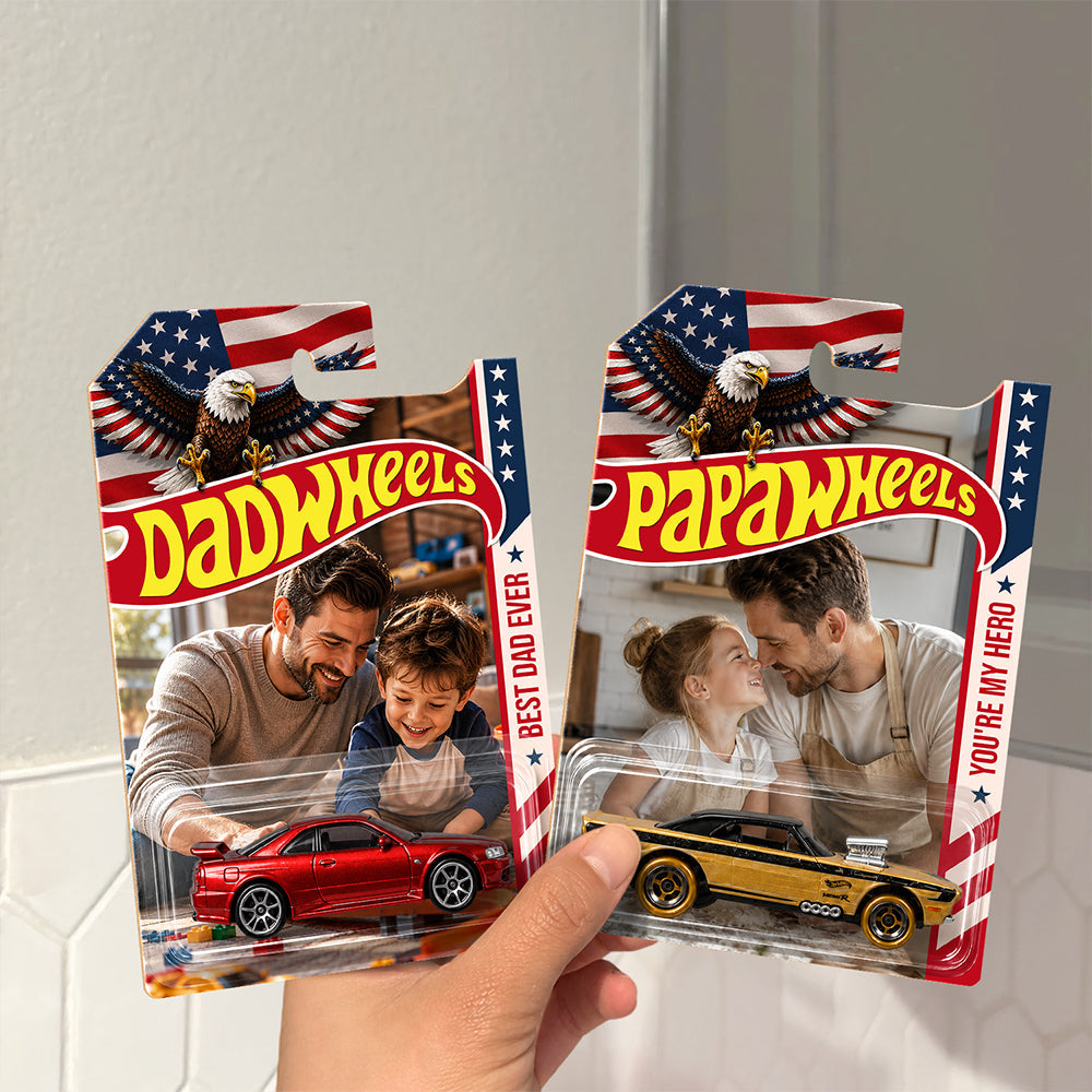 Personalized US Flag Hot Wheels Gift for Dad on Father's Day HN590 - Hot Wheels GradoCreations