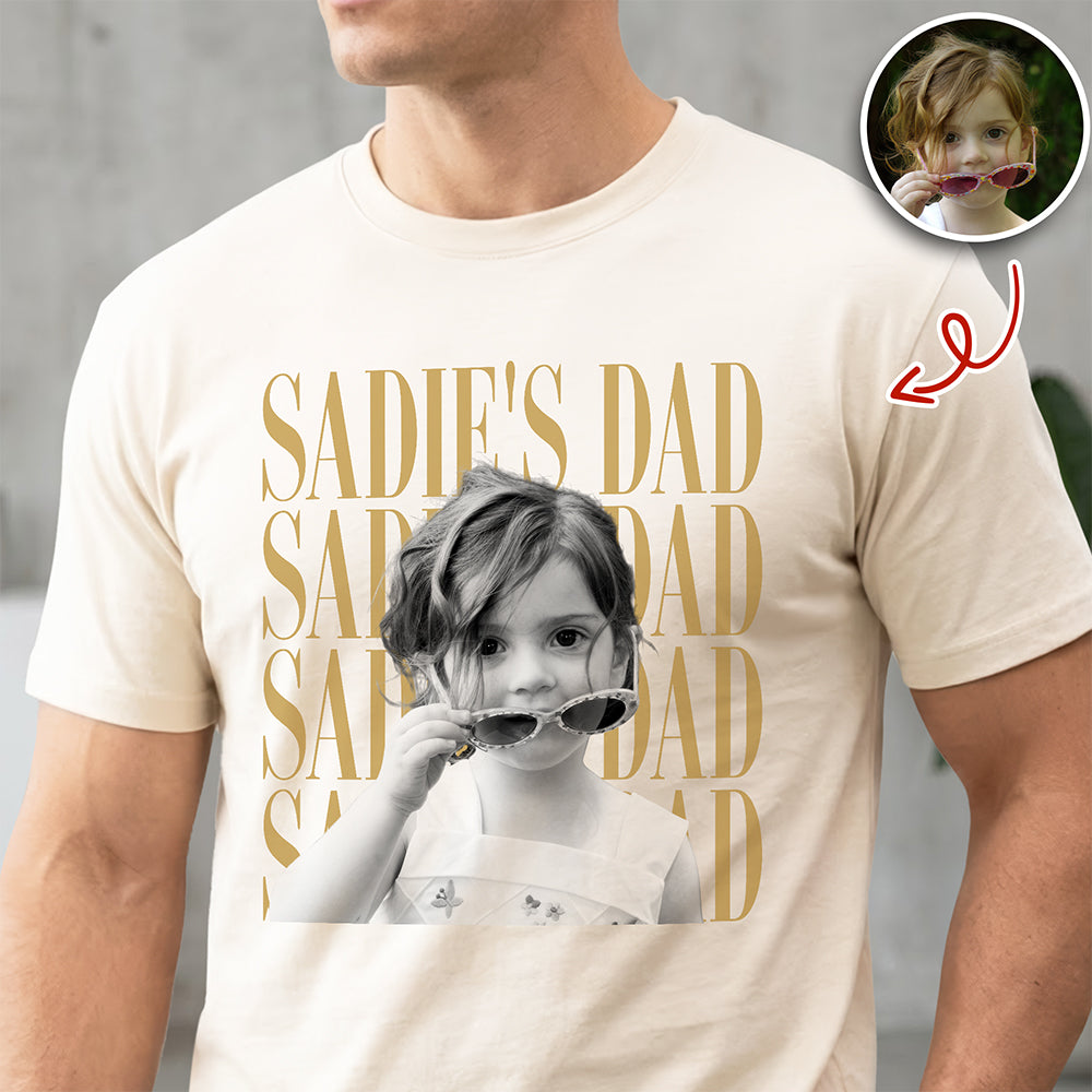 Personalized Vintage Photo Comfort Shirt Gift for Dad/Mom Comfort Shirt GradoCreations