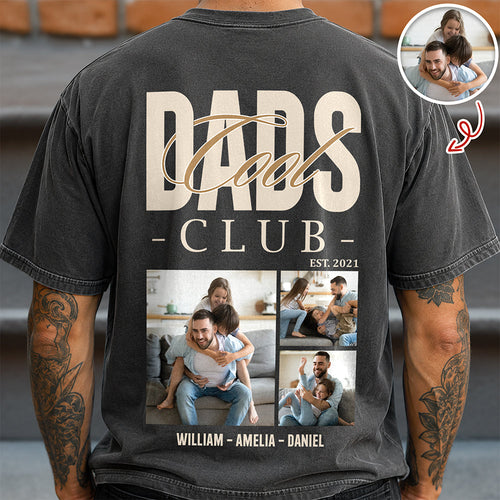 Custom Photo Comfort Shirt Cool Dads Club Gift for Father Comfort Shirt Back GradoCreations