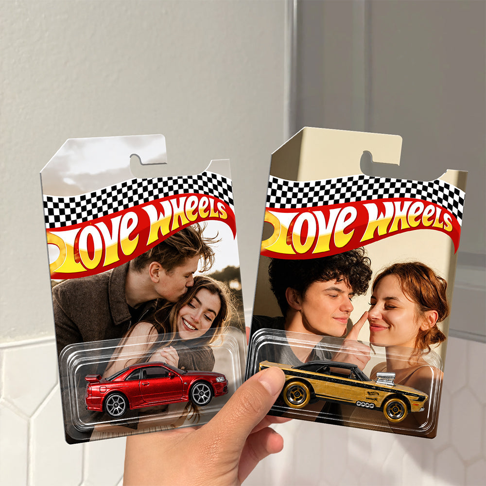 Personalized Couple Photo Toy Car Anniversary Gift Custom HN590 - Hot Wheels GradoCreations