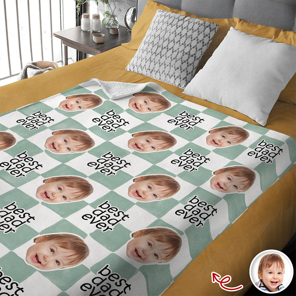 Personalized Baby Face Blanket Gift for Mom & Dad Family HN590 - Blanket GradoCreations