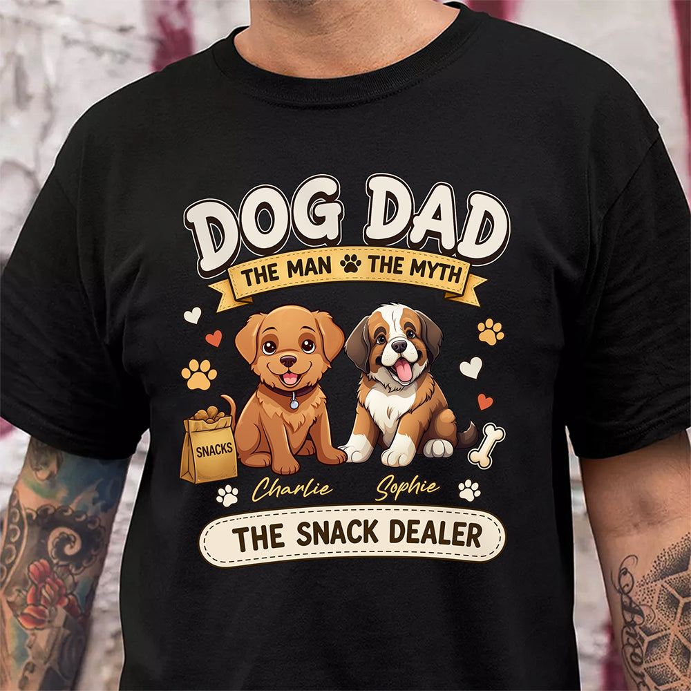 Personalized Dog Dad Shirt The Man The Myth Snack Dealer Gift HN590 - Tshirt GradoCreations