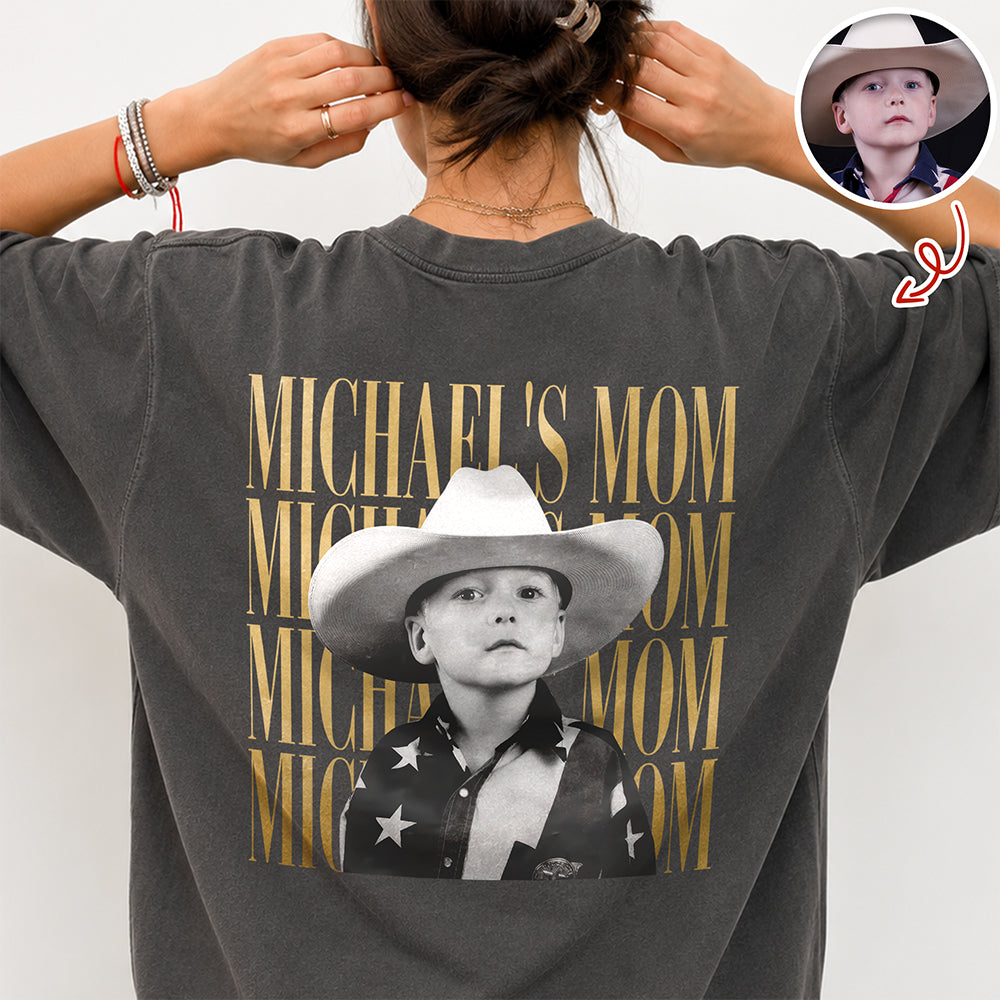 Personalized Comfort Shirt with Photo Custom Gift for Dad Comfort Shirt Back GradoCreations