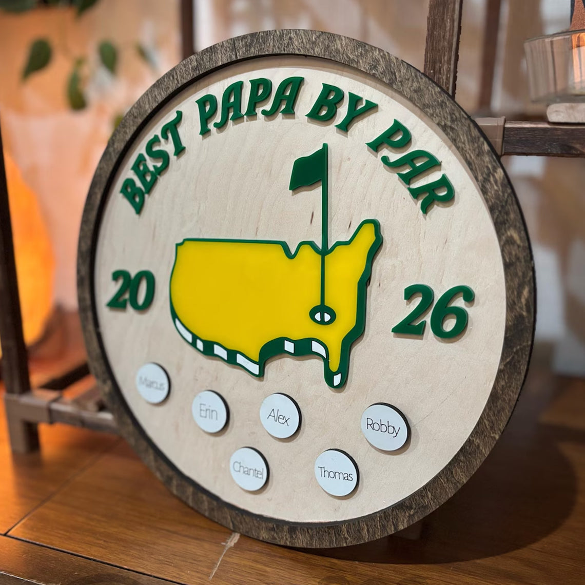 Personalized Golf Ball Plaque Custom Gift for Dad, Grandpa HN590 - Golf Ball Plaque BCF Fix GradoCreations