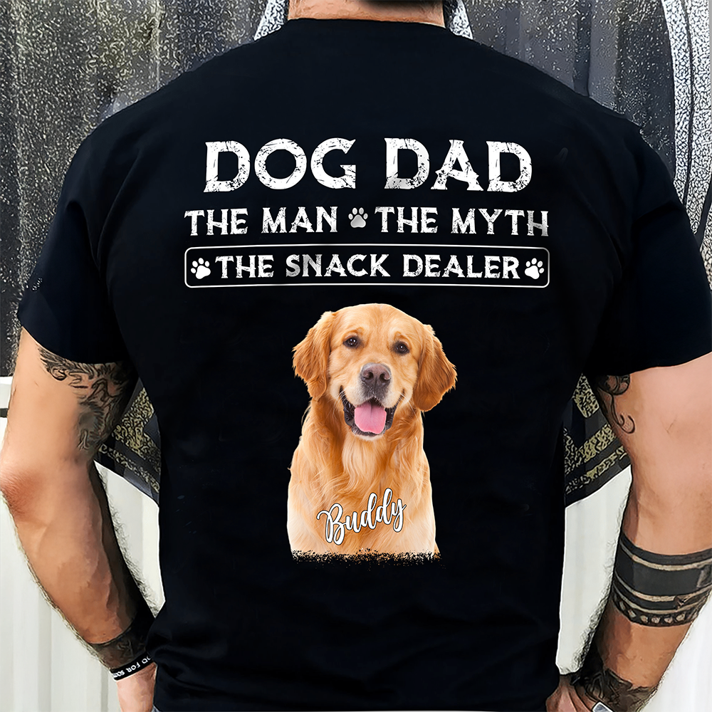 Personalized Dog Dad Comfort Shirt Funny Gift Idea for Him Comfort Shirt Back GradoCreations