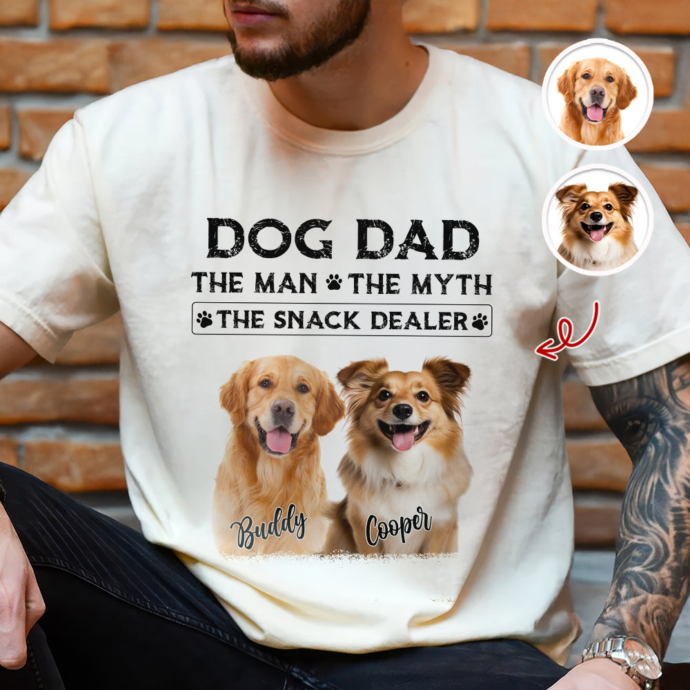 Personalized Dog Dad Comfort Shirt The Snack Dealer Gift Comfort Shirt GradoCreations