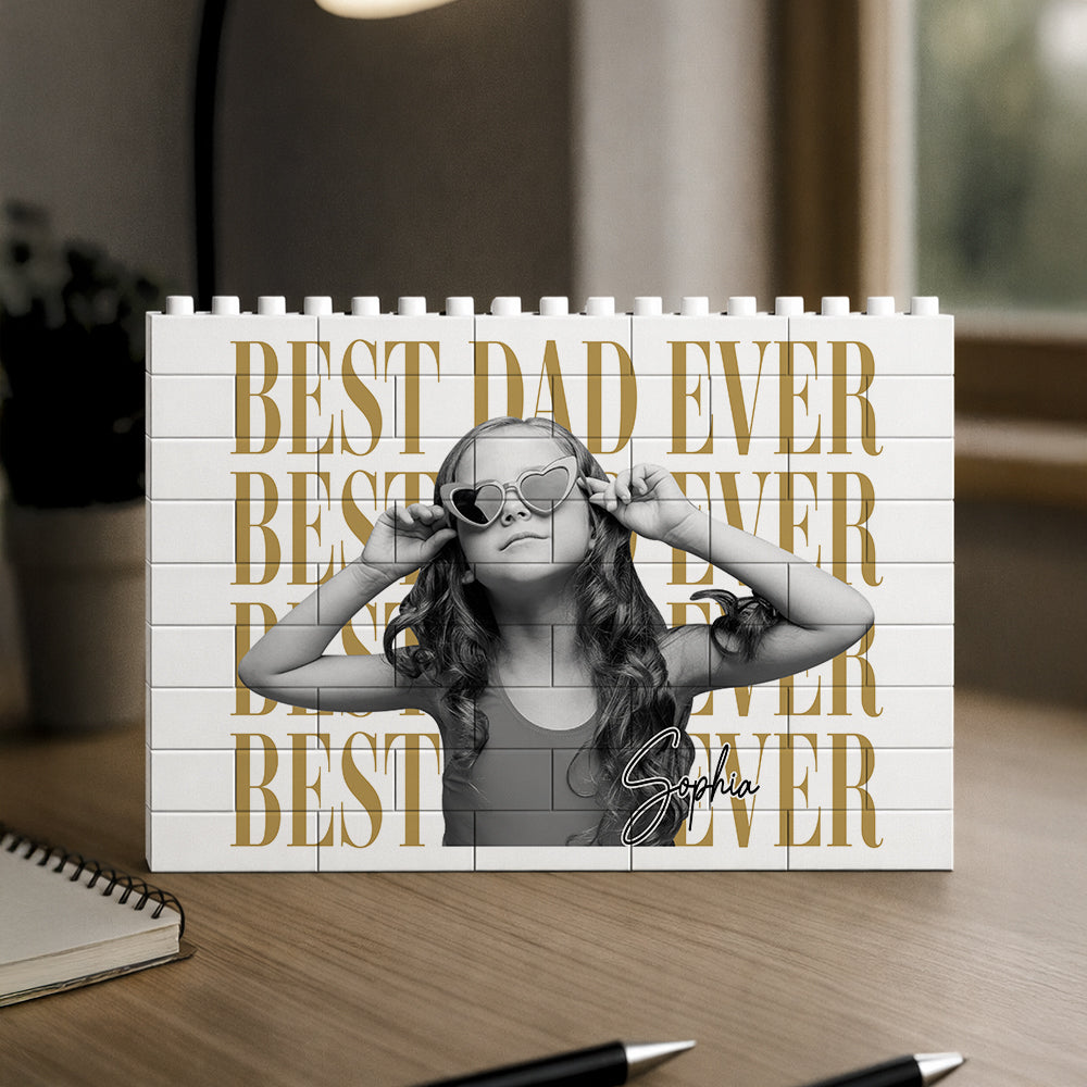 Personalized Vintage Photo Building Blocks Gift for Dad/Mom HN590 - Building Blocks GradoCreations