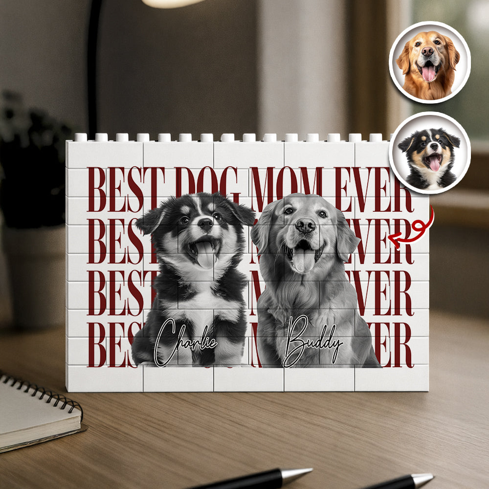 Personalized Vintage Photo Building Blocks Gift for Dog Cat Dad HN590 - Building Blocks GradoCreations
