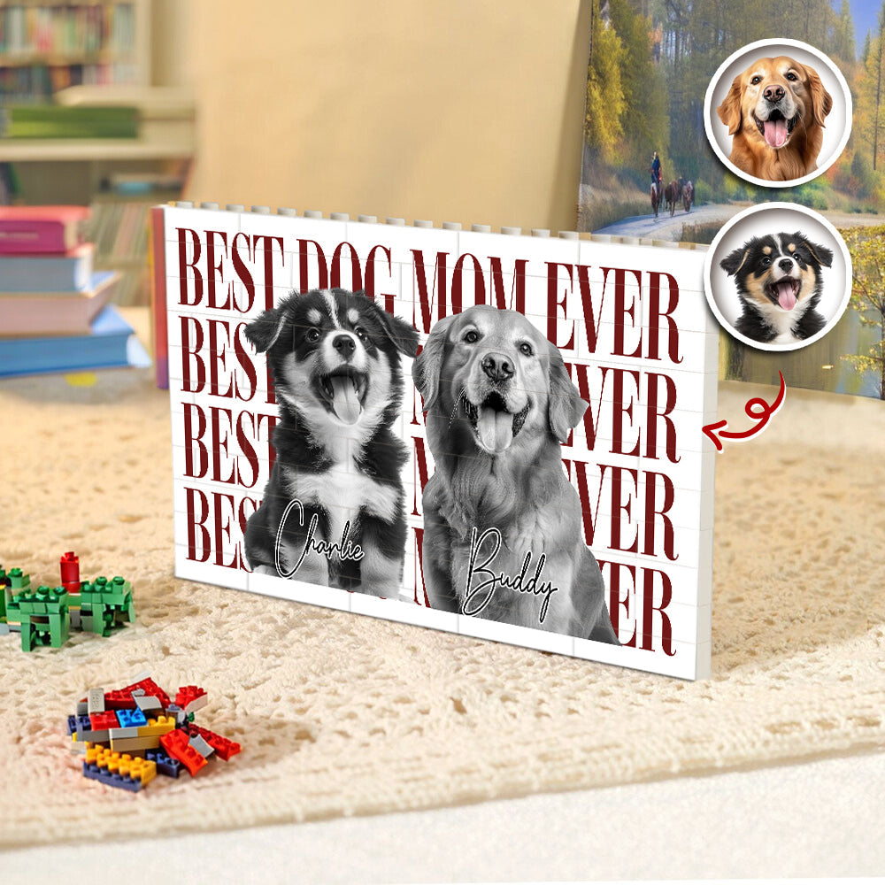 Personalized Vintage Photo Building Blocks Gift for Dog Cat Dad HN590 - Building Blocks GradoCreations
