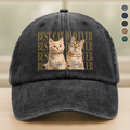 Custom Washed Denim Baseball Cap Best Dog Dad Ever Gift HN590 - Washed Denim Baseball Cap GradoCreations