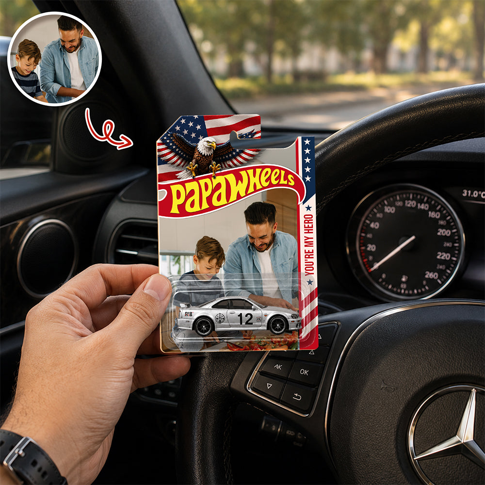 Personalized US Flag Hot Wheels Gift for Dad on Father's Day HN590 - Hot Wheels GradoCreations