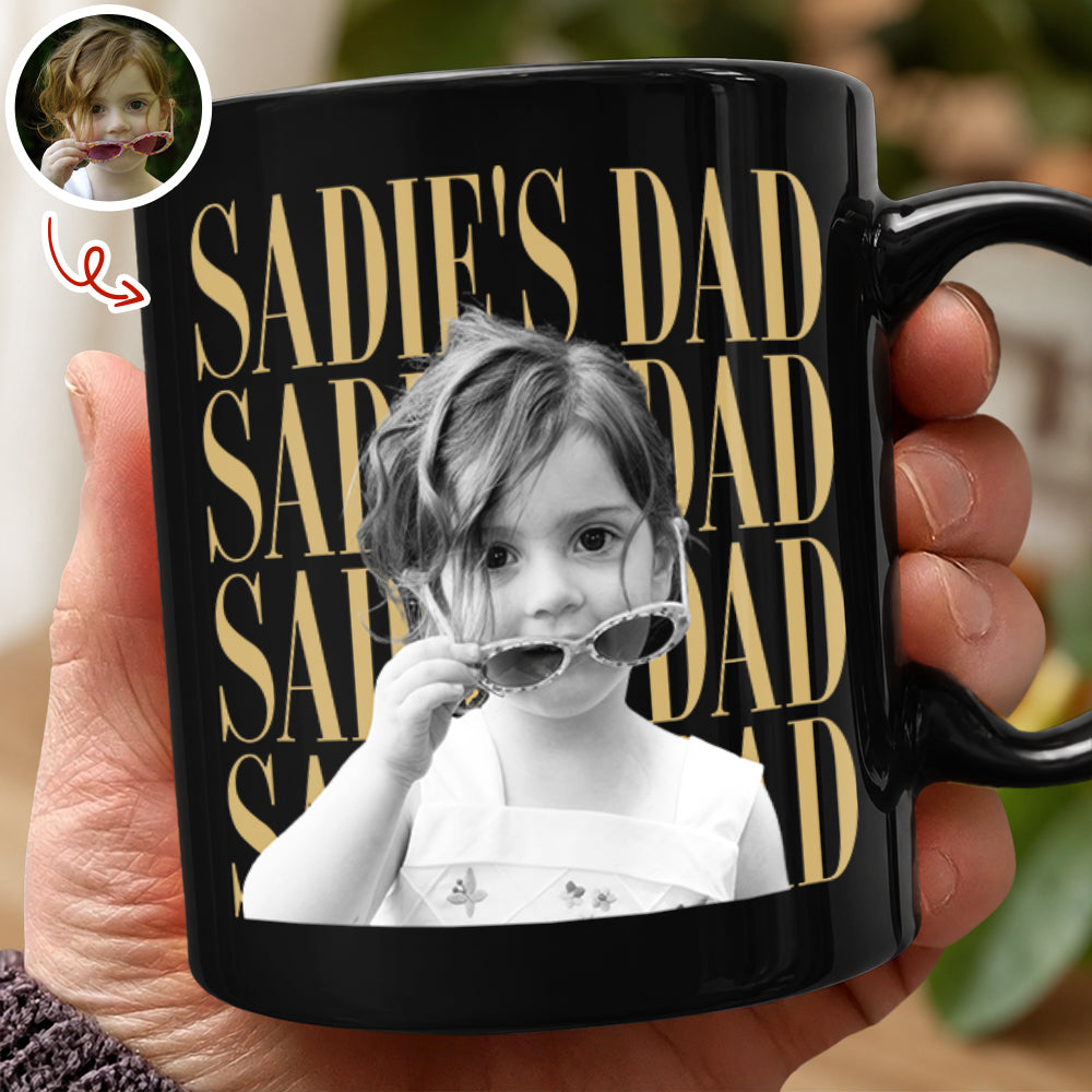 Personalized Black Mug Custom Photo Gift for Dad & Mom HN590 - Black Mug GradoCreations