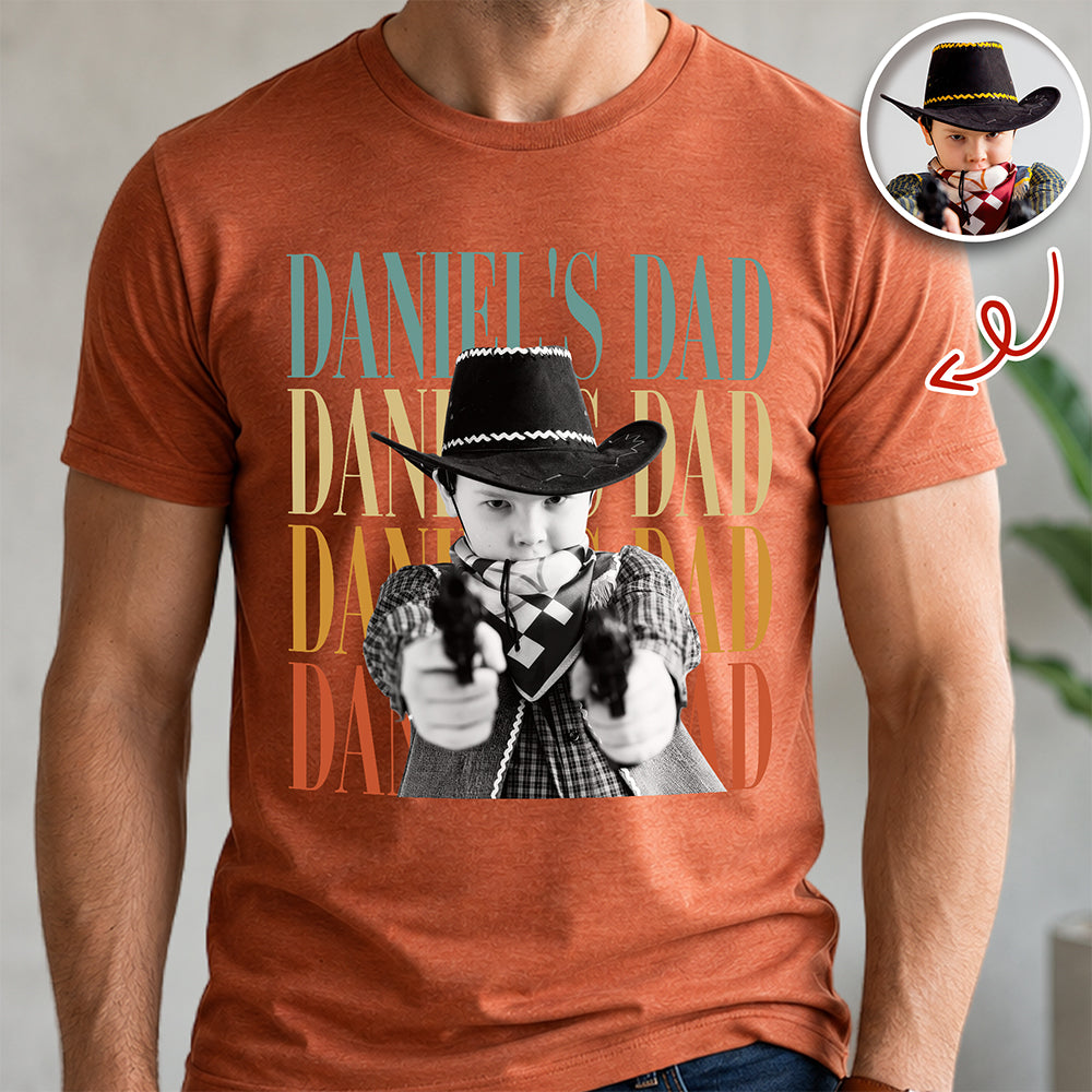 Personalized Vintage Photo Comfort Shirt Gift for Dad/Mom Comfort Shirt GradoCreations