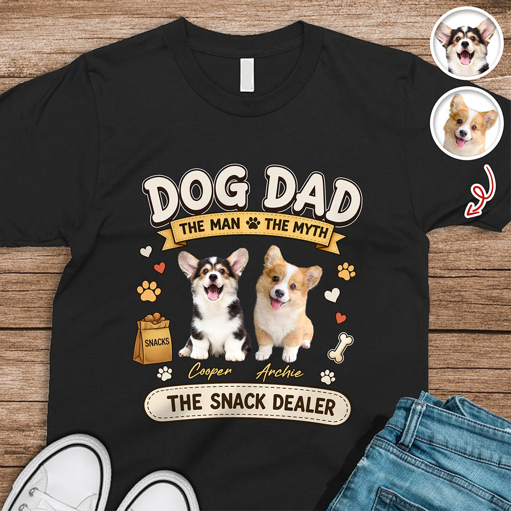 Personalized Dog Dad Shirt The Man The Myth Snack Dealer Gift HN590 - Tshirt GradoCreations