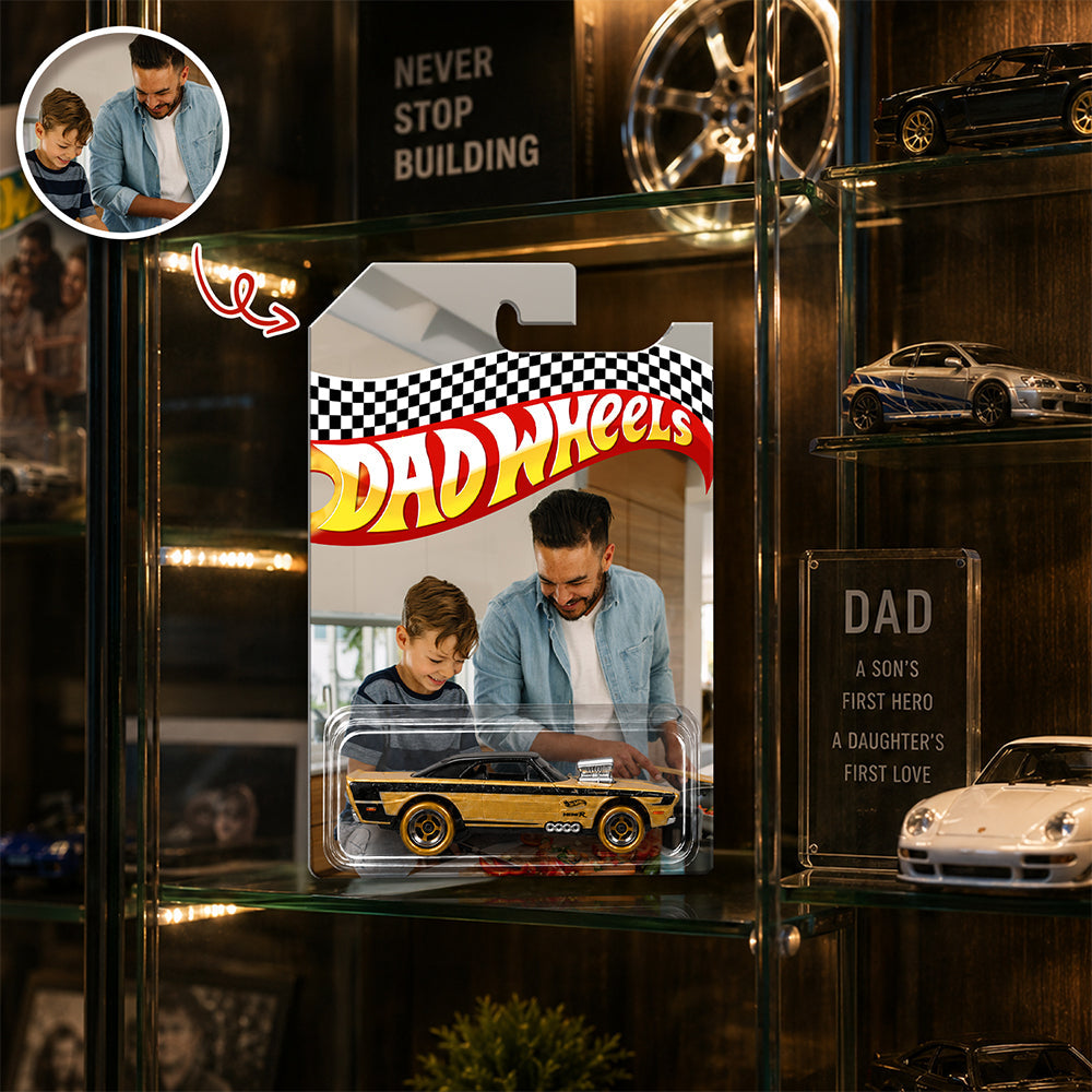 Personalized Toy Car Photo Gift for Dad Father's Day HN590 - Hot Wheels GradoCreations