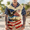 Personalized USA Patriotic Hawaii Shirt for 4th of July HN590 - AOP Hawai Shirt GradoCreations