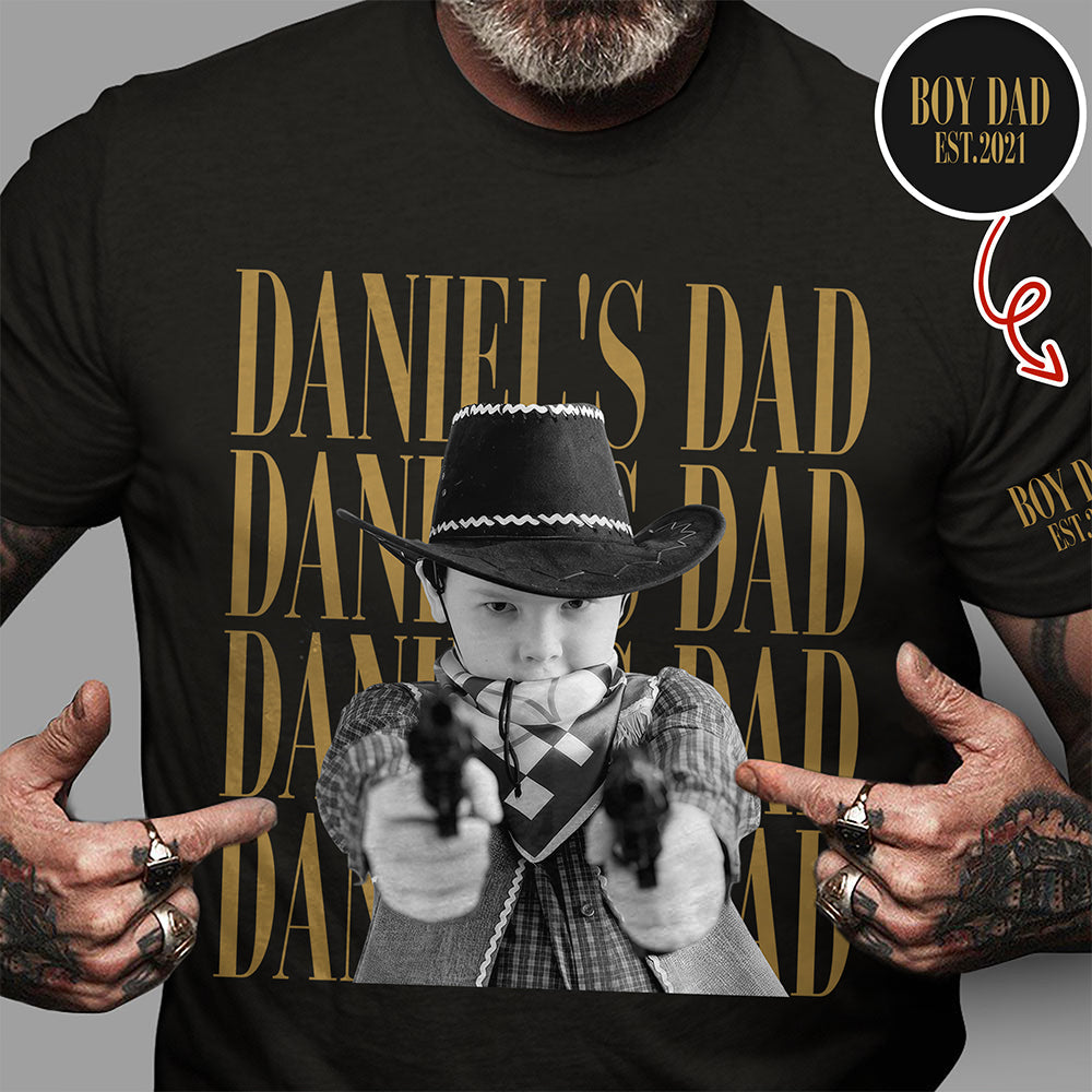 Personalized Photo Short Sleeve Shirt Custom Gift for Dad Short Sleeve Print Shirt GradoCreations