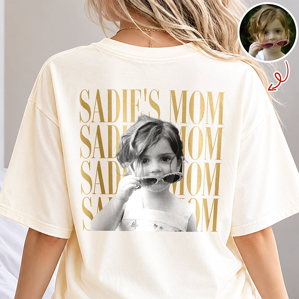 Personalized Comfort Shirt with Photo Custom Gift for Dad Comfort Shirt Back GradoCreations