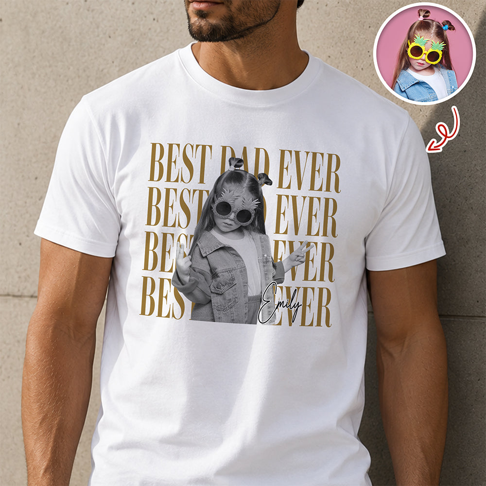 Personalized Vintage Photo Shirt Gift for Dad or Mom HN590 - Tshirt GradoCreations