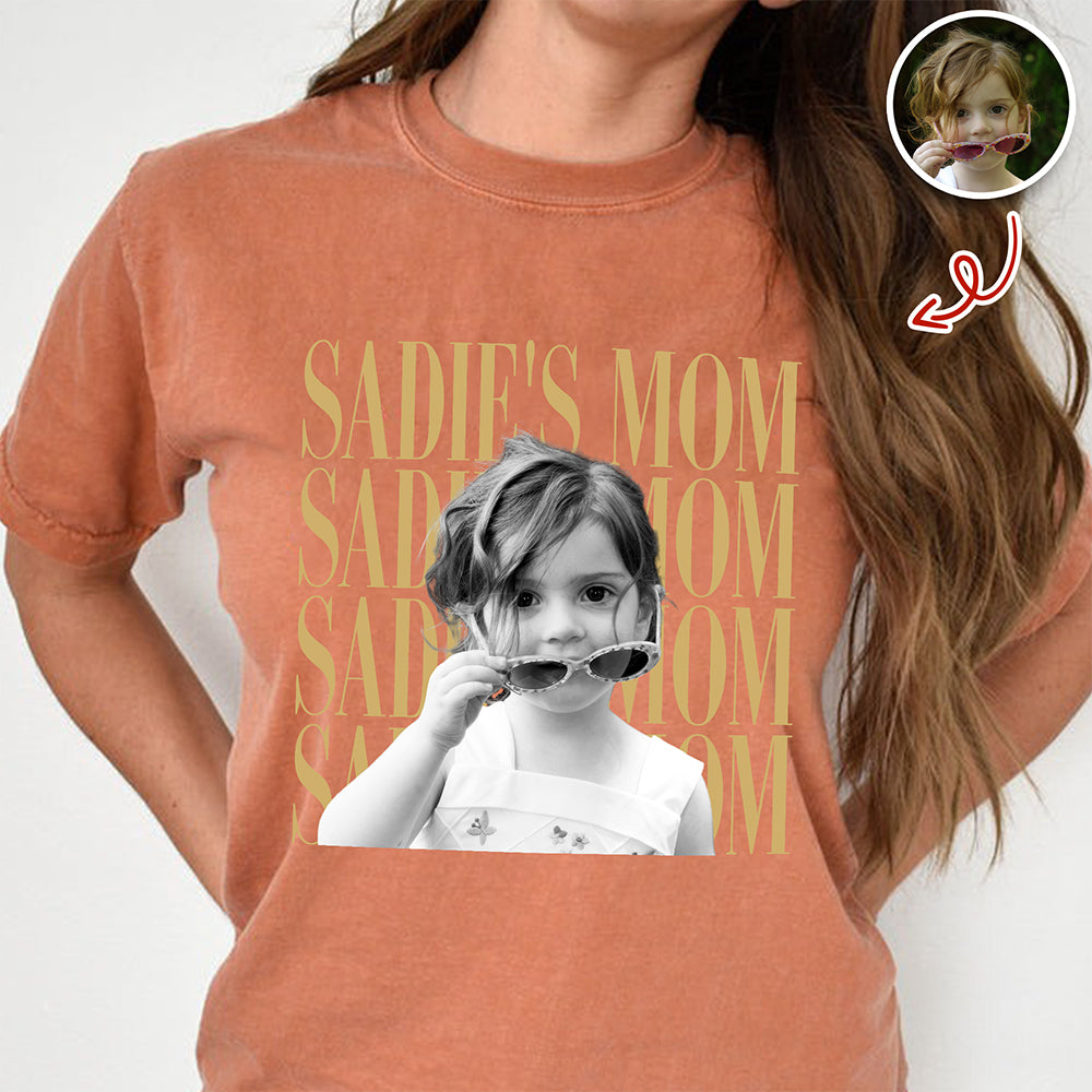 Personalized Vintage Photo Comfort Shirt Gift for Mom/Dad Comfort Shirt GradoCreations