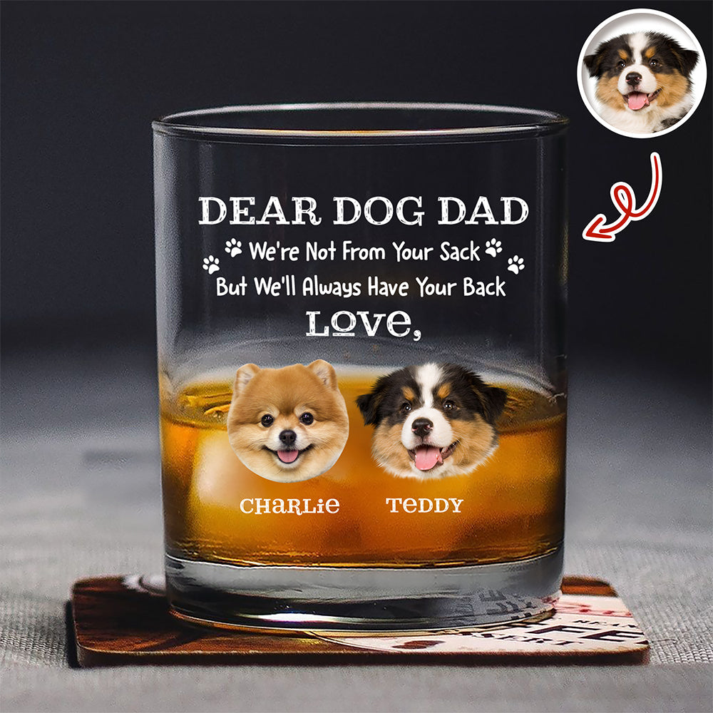 Personalized Photo Rock Glass Custom Gift for Dog Dad HN590 - Print Rock Glass GradoCreations