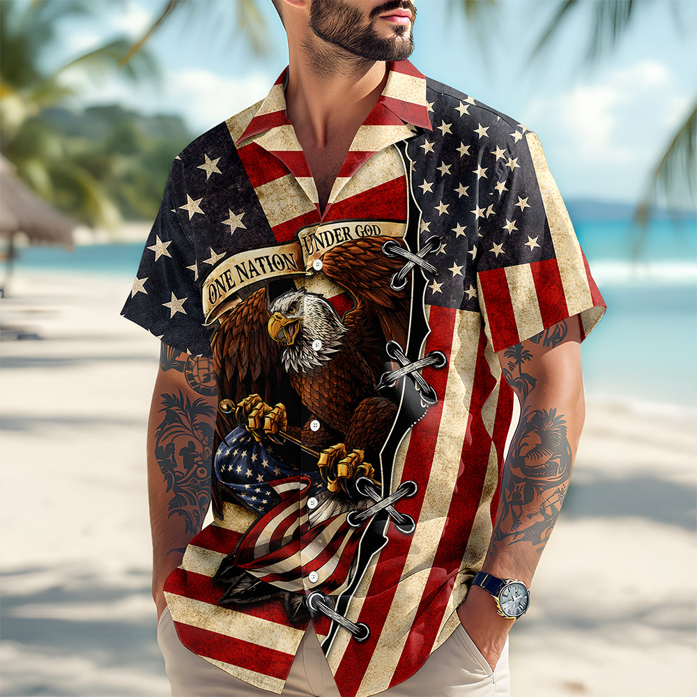 Personalized Patriotic Hawaii Shirt Custom USA Design Gift HN590 - AOP Hawai Shirt GradoCreations