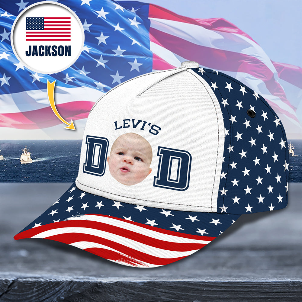 Personalized Kid Photo Cap Custom Design Gift for Dad HN590 - AOP Cap GradoCreations