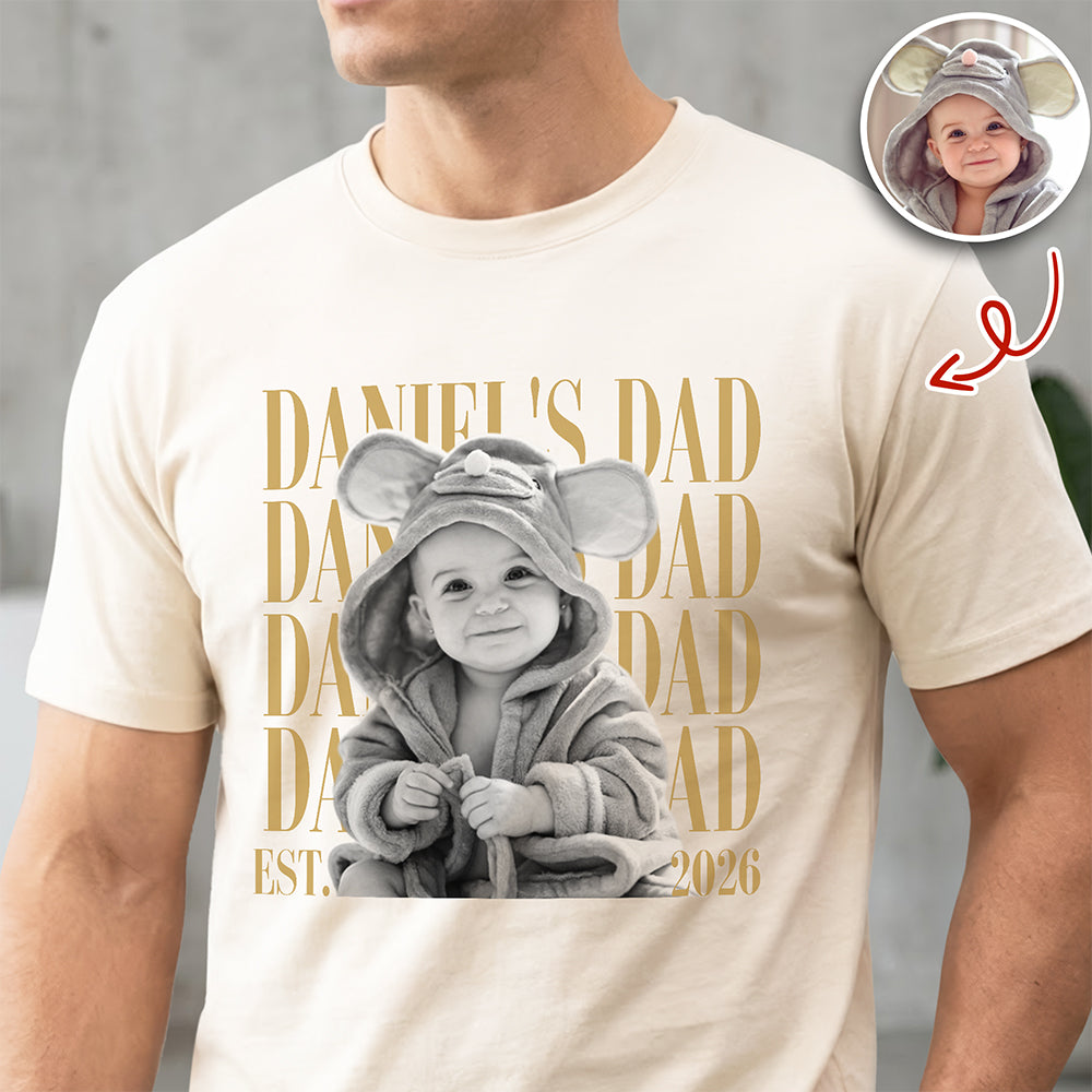 Personalized Vintage Photo Comfort Shirt Gift for Dad/Mom Comfort Shirt GradoCreations