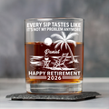 Personalized Rock Glass Custom Name Retirement Gift for Him HN590 - Print Rock Glass GradoCreations