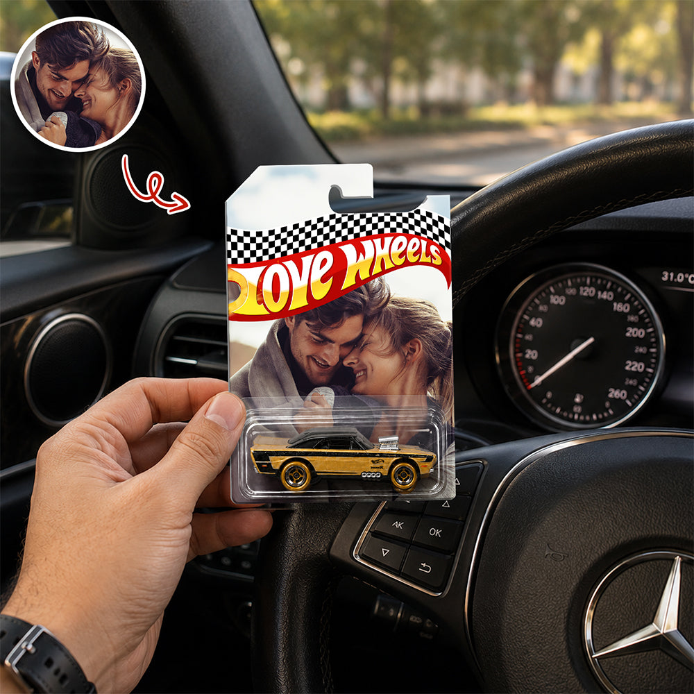 Personalized Couple Photo Toy Car Anniversary Gift Custom HN590 - Hot Wheels GradoCreations