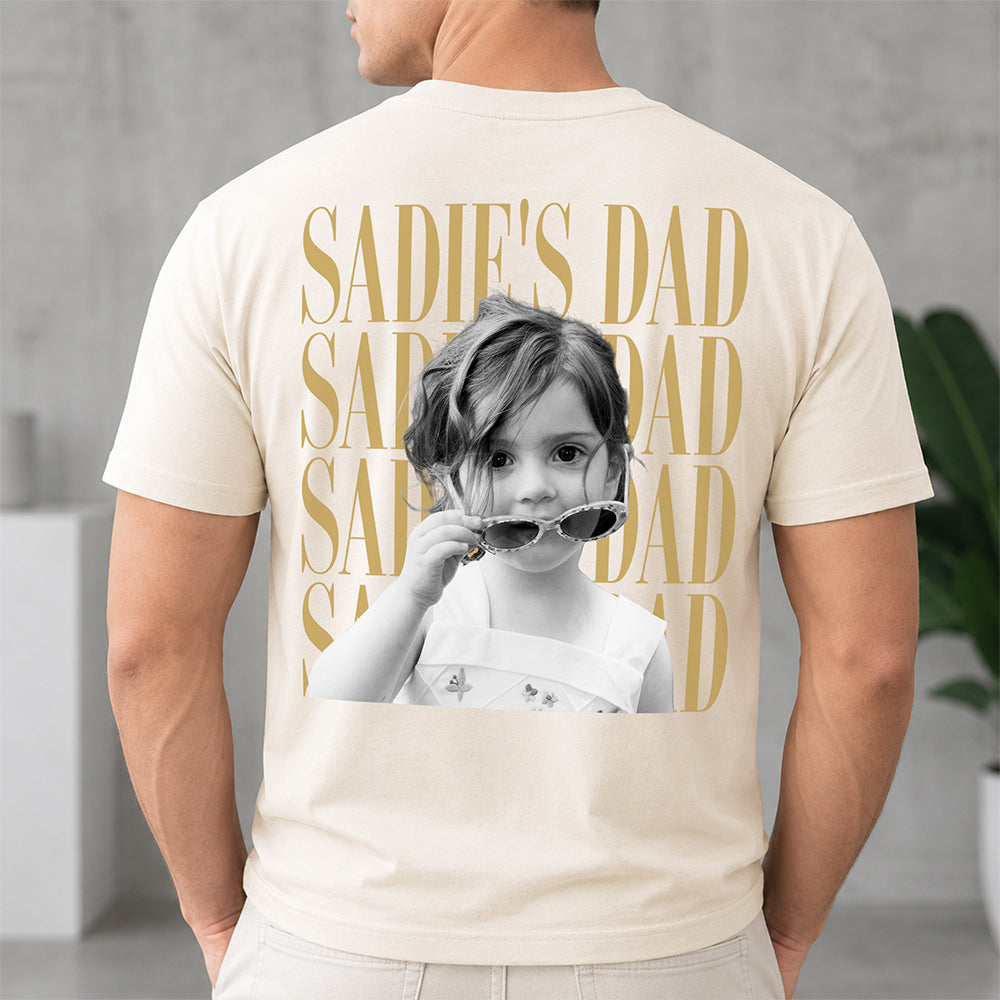 Personalized Vintage Family Photo Shirt for Dad, Mom, Grandpa HN590 - Tshirt Back GradoCreations
