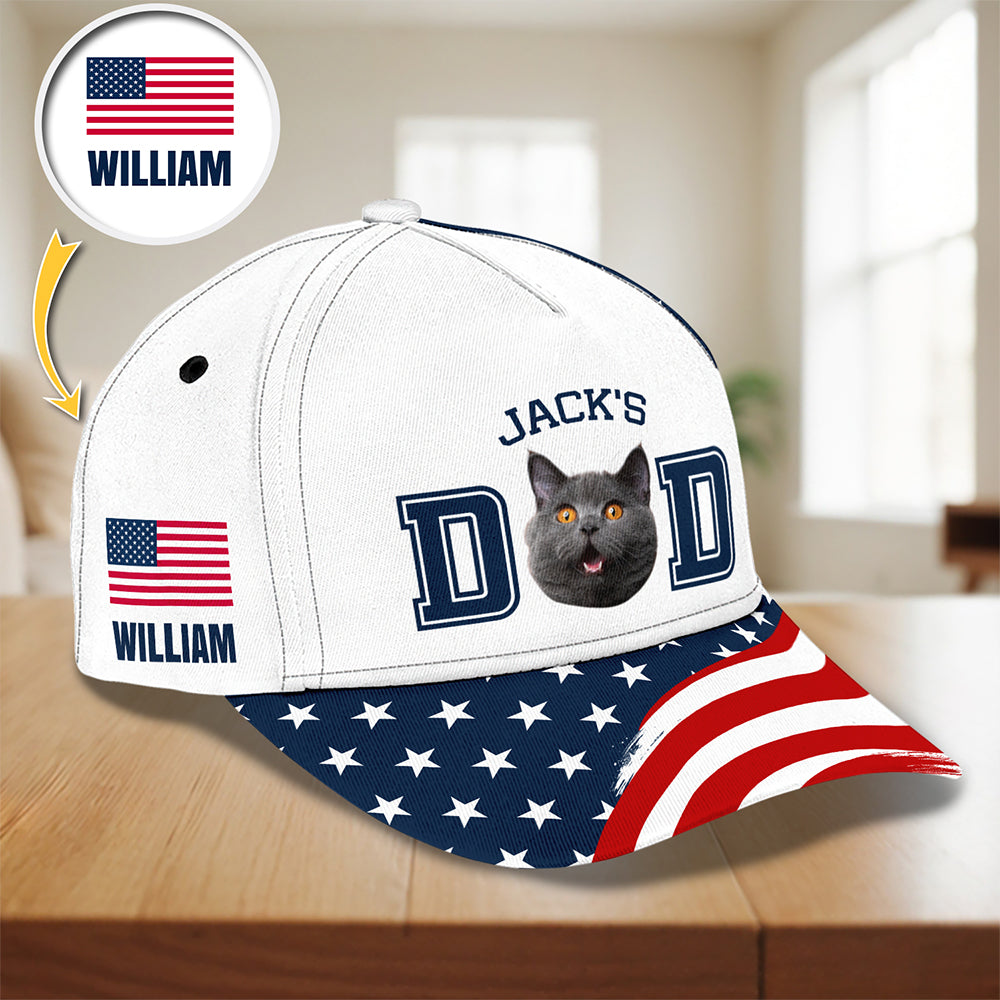 Personalized Dog Cat Photo Cap Custom Gift for Dad HN590 - AOP Cap GradoCreations