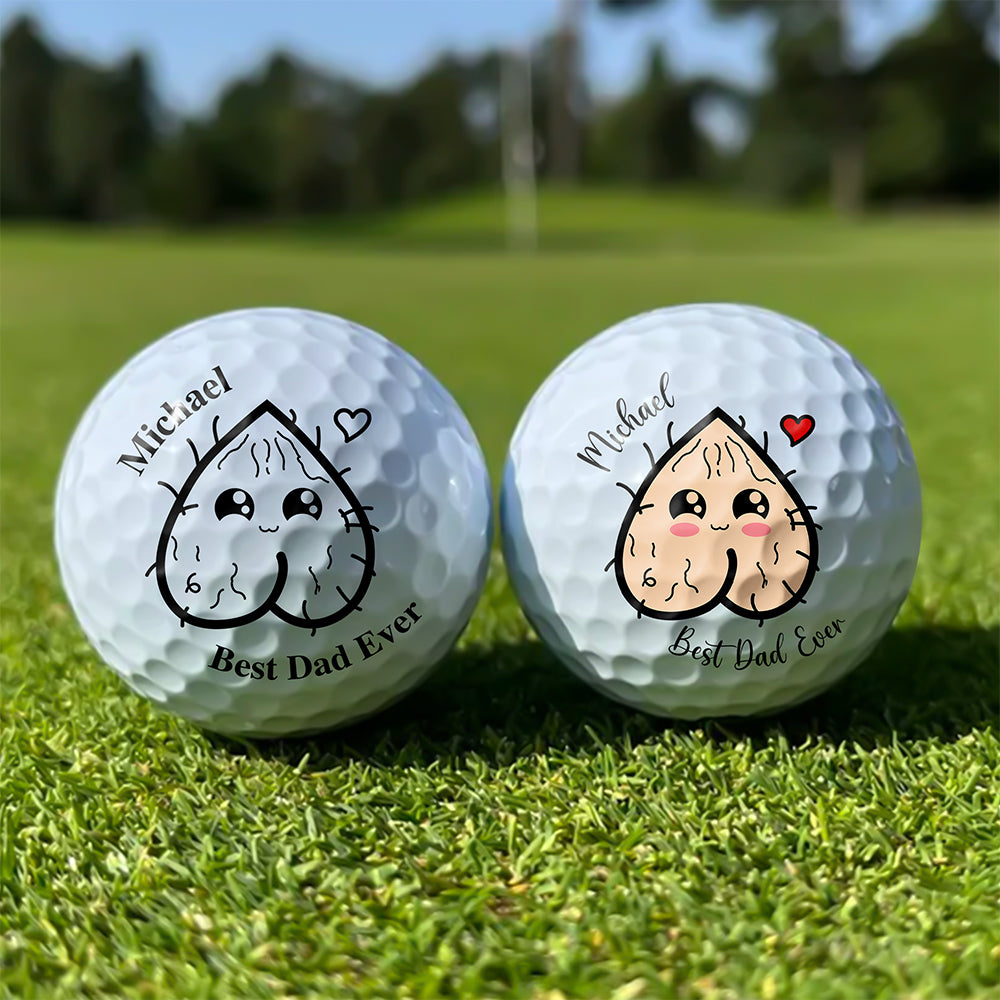 Personalized Golf Ball with Funny Design Custom Name Gift for Dad HN590 - Golf Ball GradoCreations
