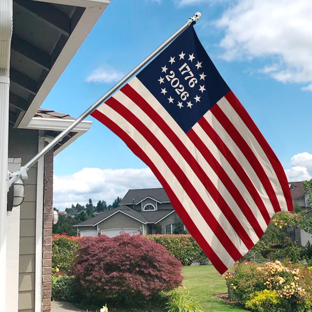Personalized Betsy Ross 250th Birthday Flag Gift for Family HN590 - Banner House Flag GradoCreations