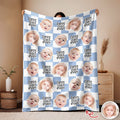 Personalized Baby Face Blanket Gift for Mom & Dad Family HN590 - Blanket GradoCreations
