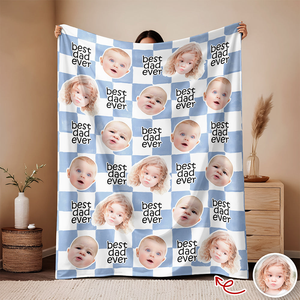 Personalized Baby Face Blanket Gift for Mom & Dad Family HN590 - Blanket GradoCreations