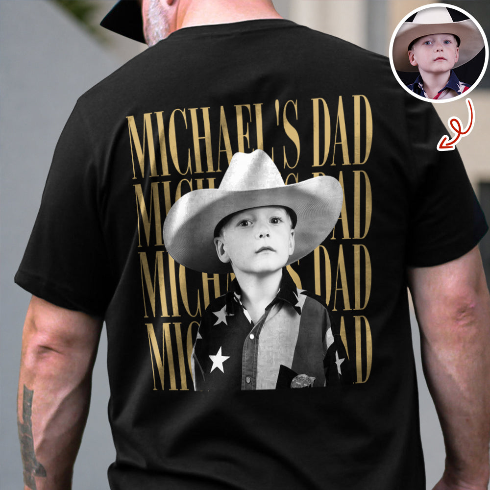 Personalized Vintage Photo Family Shirt Gift for Dad Mom HN590 - Tshirt Back GradoCreations