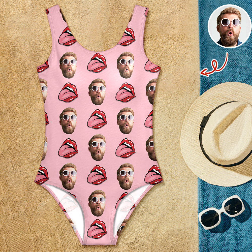 Personalized Face Swimsuit Custom Photo Gift for Her HN590 - Swimsuit GradoCreations
