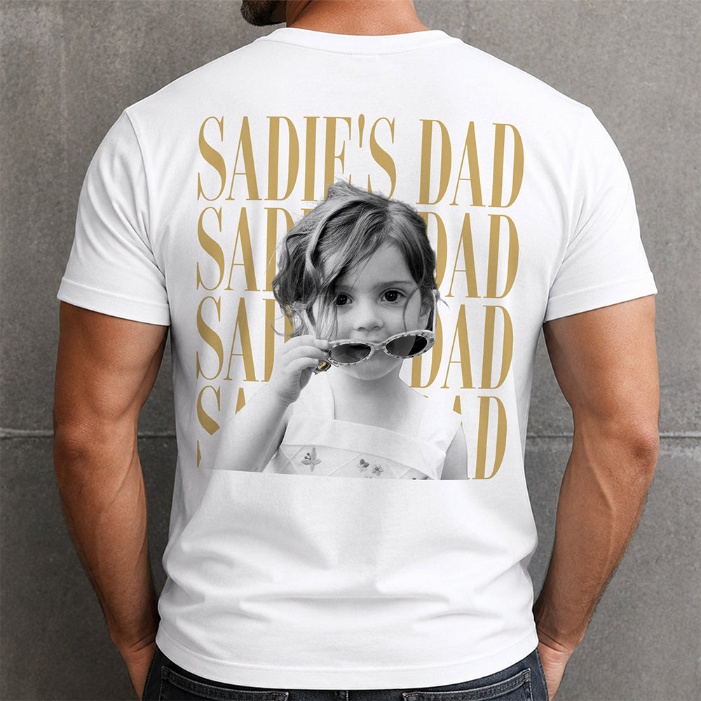 Personalized Vintage Family Photo Shirt for Dad, Mom, Grandpa HN590 - Tshirt Back GradoCreations