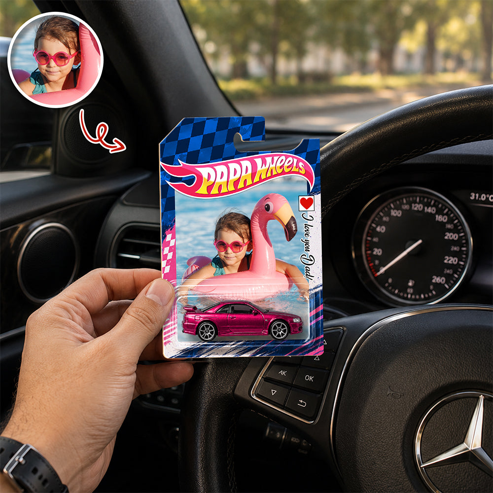 Personalized Hot Wheels Packaging Custom Photo Gift for Dad HN590 - Hot Wheels GradoCreations