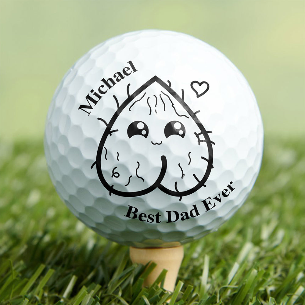 Personalized Golf Ball with Funny Design Custom Name Gift for Dad HN590 - Golf Ball GradoCreations