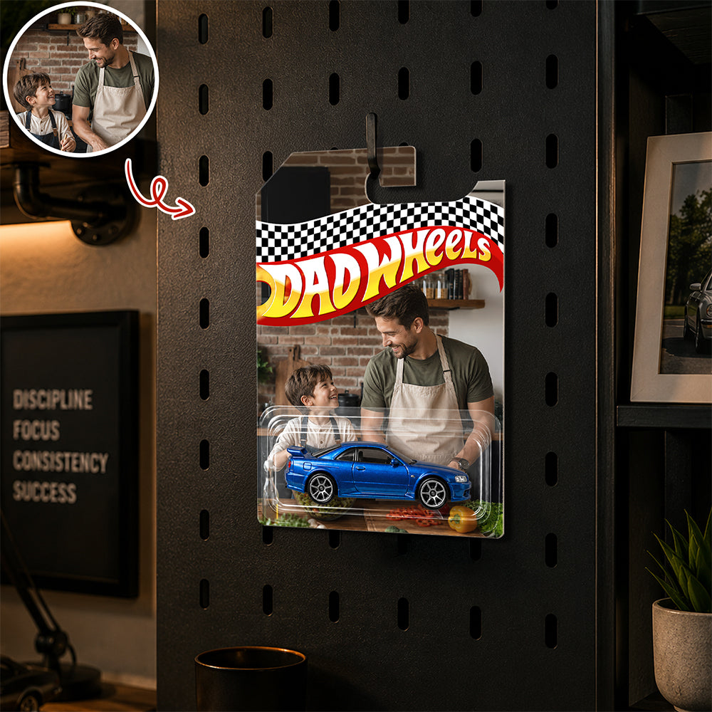 Personalized Toy Car Photo Gift for Dad Father's Day HN590 - Hot Wheels GradoCreations