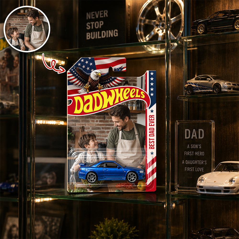 Personalized US Flag Hot Wheels Gift for Dad on Father's Day HN590 - Hot Wheels GradoCreations
