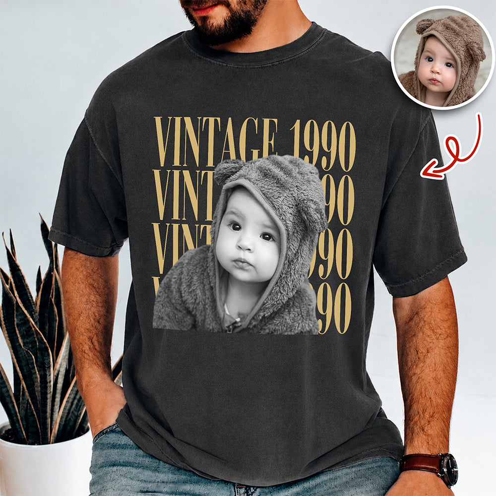 Custom Photo Year Comfort Shirt Personalized Gift for Mom/Dad Comfort Shirt GradoCreations