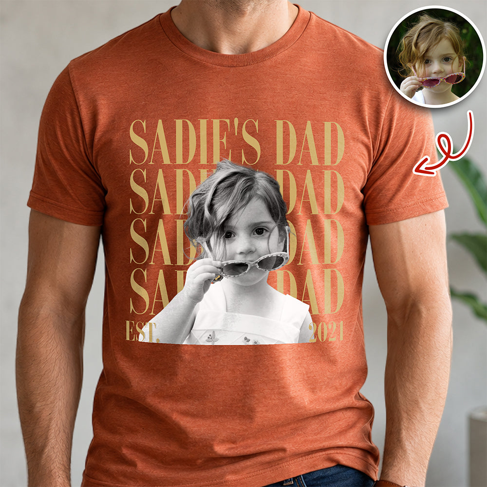 Personalized Vintage Photo Comfort Shirt Gift for Dad/Mom Comfort Shirt GradoCreations