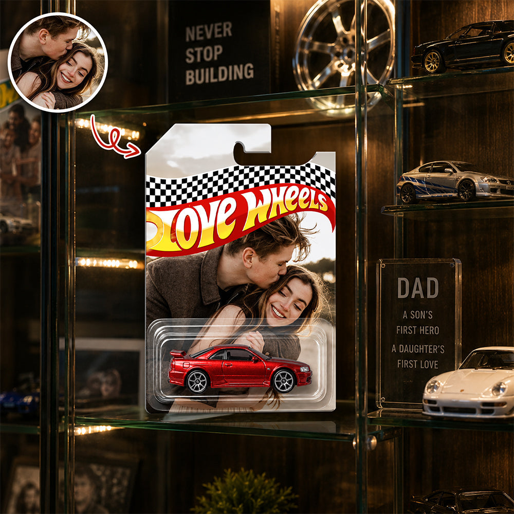 Personalized Couple Photo Toy Car Anniversary Gift Custom HN590 - Hot Wheels GradoCreations